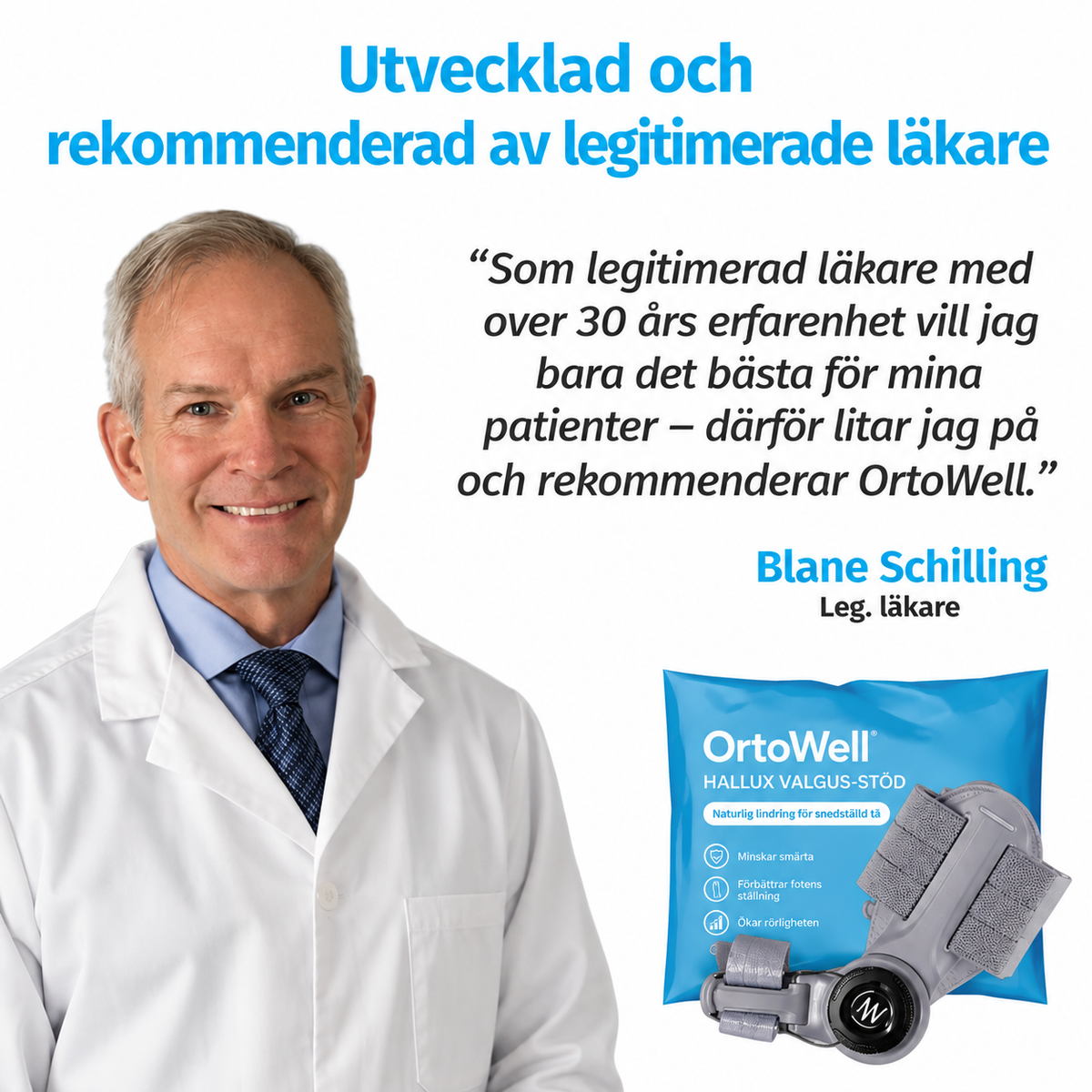 OrtoWell™ Tåstöd - Naturlig smärtlindring för trötta, ömma fötter